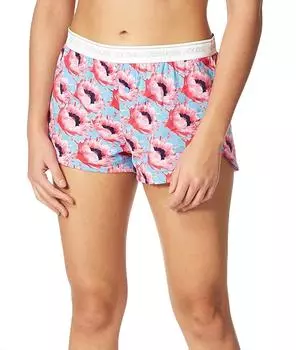 Хлопковые шорты для сна в розовом цвете Smoothie Floral Calvin Klein