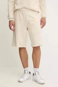 Хлопковые шорты Ea7 Emporio Armani, бежевый