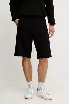 Хлопковые шорты Ea7 Emporio Armani, черный