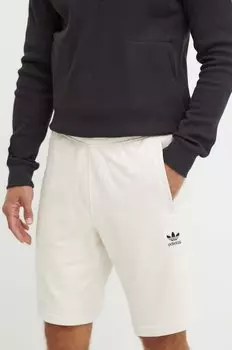 Хлопковые шорты Essential Adidas Originals, бежевый