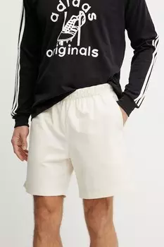 Хлопковые шорты Essential Adidas Originals, бежевый