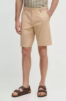 Хлопковые шорты Gant, бежевый
