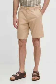 Хлопковые шорты Gant, бежевый