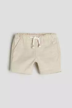 Хлопковые шорты H&M, бежевый