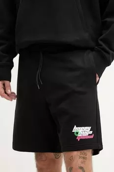 Хлопковые шорты Hugo Blue, черный