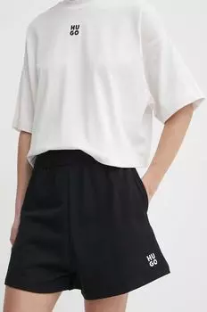 Хлопковые шорты Hugo, черный