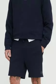 Хлопковые шорты Hugo, темно-синий