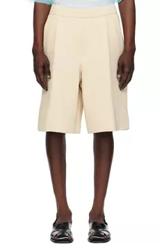 Хлопковые шорты из неопрена Dries Van Noten, цвет cream