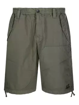 Хлопковые шорты-карго C.P. Company, зеленый