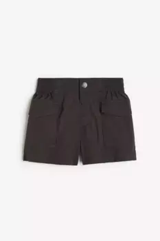 Хлопковые шорты карго H&M, черный