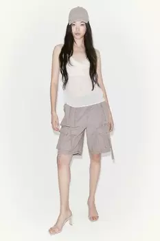 Хлопковые шорты карго H&M, серый