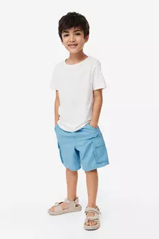 Хлопковые шорты карго H&M, синий