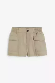 Хлопковые шорты карго H&M, зеленый