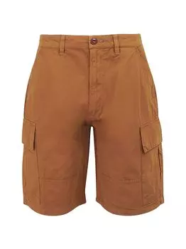 Хлопковые шорты карго из рипстопа Barbour, коричневый