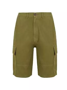 Хлопковые шорты карго из рипстопа Barbour, зеленый