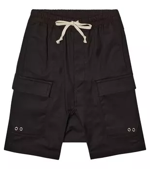 Хлопковые шорты карго Pods Rick Owens, черный