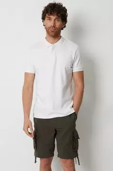 Хлопковые шорты карго с надписью «Манчестер» Threadbare, зеленый