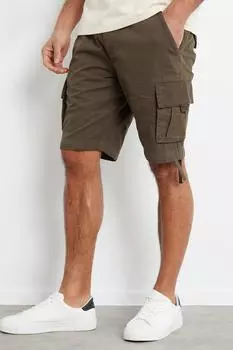 Хлопковые шорты карго с надписью «Манчестер» Threadbare, коричневый