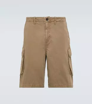 Хлопковые шорты карго с узором «елочка» Our Legacy, коричневый