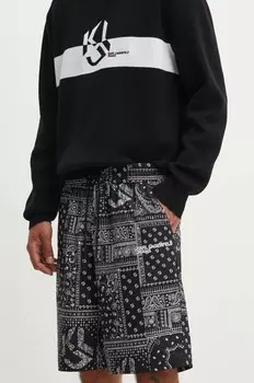 Хлопковые шорты Karl Lagerfeld Jeans, черный