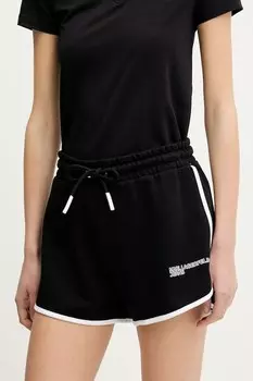 Хлопковые шорты Karl Lagerfeld Jeans, черный