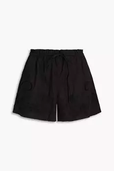 Хлопковые шорты Marley с вышивкой английской вышивки RAG & BONE, черный