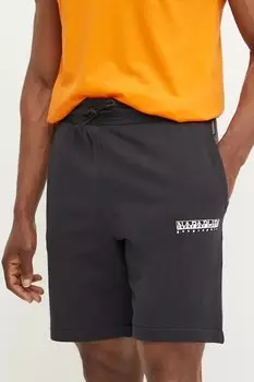 Хлопковые шорты N-Gori Napapijri, черный