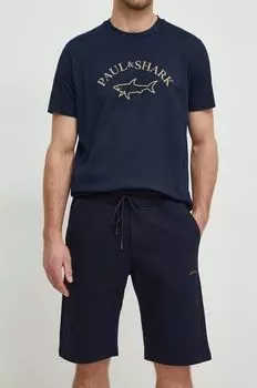 Хлопковые шорты Paul&Shark, темно-синий
