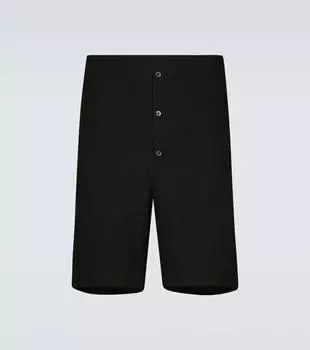 Хлопковые шорты Prada, черный