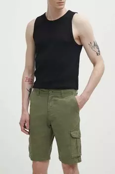 Хлопковые шорты Quiksilver, зеленый