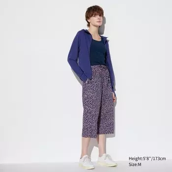 Хлопковые шорты Relaco 3/4 Uniqlo, фиолетовый