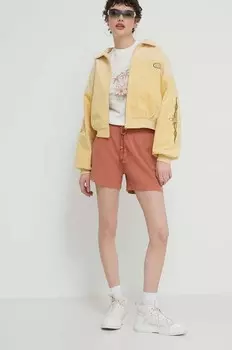 Хлопковые шорты Roxy, коричневый