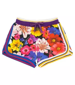 Хлопковые шорты с цветочным принтом Dolce&Gabbana, разноцветный