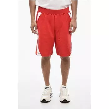 Хлопковые шорты с контрастными полосками по бокам Dsquared2, White
