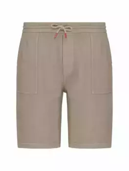 Хлопковые шорты с кулиской Kiton, бежевый