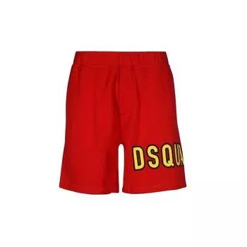 Хлопковые шорты с логотипом Dsquared2, красный