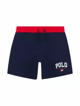 Хлопковые шорты с логотипом Ralph Lauren, тёмно-синий