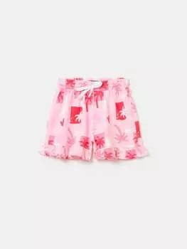 Хлопковые шорты с оборками и кулиской Ovs, цвет pastel pink