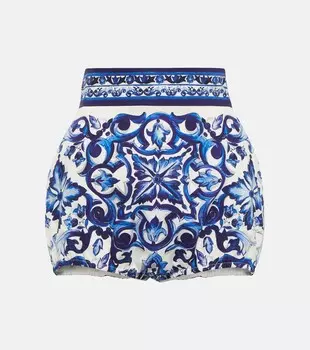 Хлопковые шорты с принтом DOLCE&GABBANA, разноцветный