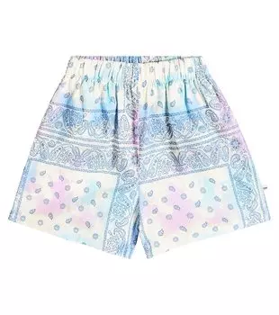 Хлопковые шорты с принтом Downtown The New Society, мультиколор