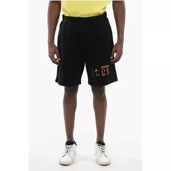 Хлопковые шорты с принтом ICON Dsquared2, Black