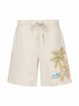 Хлопковые шорты с принтом Palm Angels