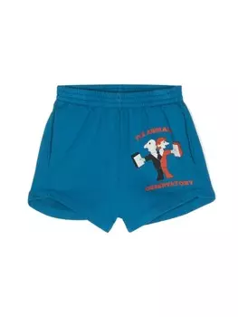 Хлопковые шорты с принтом в виде иллюстраций The Animals Observatory, синий