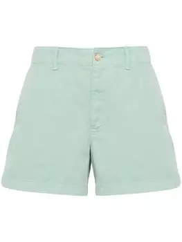 Хлопковые шорты с вышитым логотипом Polo Ralph Lauren, зеленые