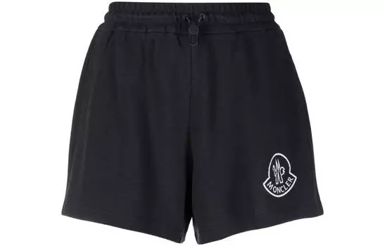 Хлопковые шорты с завязками Moncler, Marine Blue