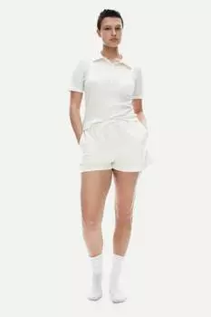 Хлопковые шорты с завязками на шнурке H&M, белый