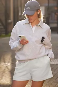 Хлопковые шорты Self., серый