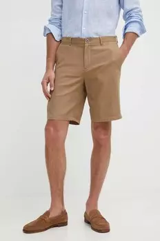 Хлопковые шорты Sisley, коричневый