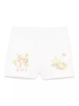 Хлопковые шорты Stella McCartney Kids, белый