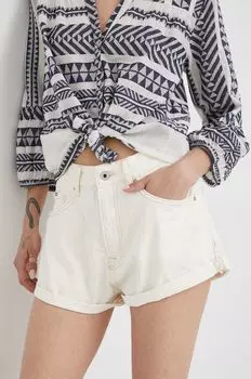 Хлопковые шорты SUZIE Pepe Jeans, бежевый